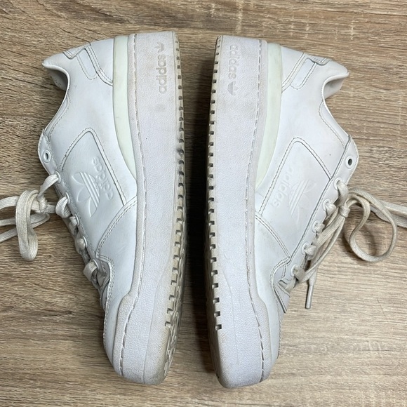 Adidas Forum Bold Sneakers Triple White Basketball 80’s Retro Athletic Size 8.5 - Picture 6 of 12